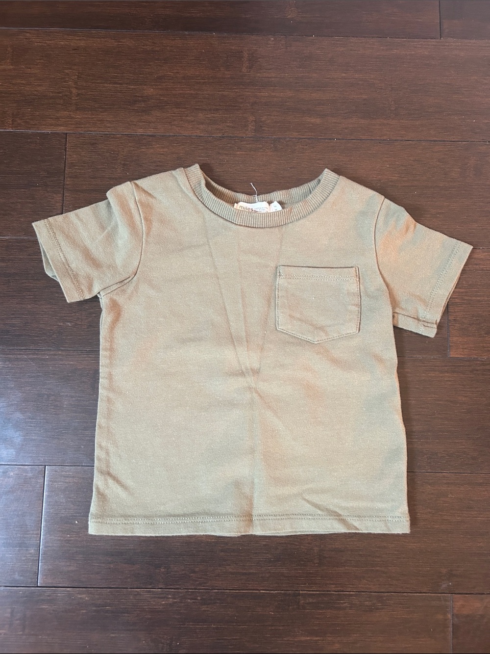Toddler Short Sleeve Pocket Tee in Army Green